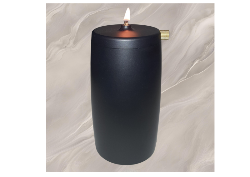 Refillable Memorial Candle ETERNA LUMINA, matt black, basic.