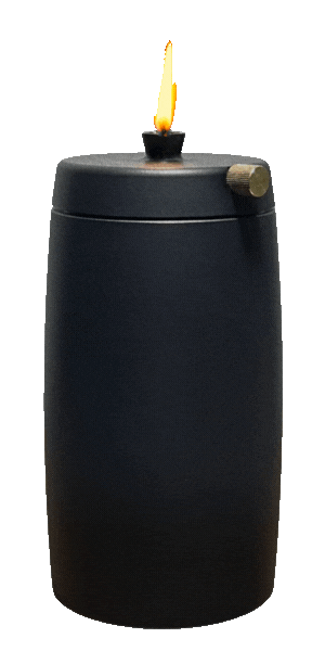 Refillable Memorial Candle ETERNA LUMINA, matt black, basic.