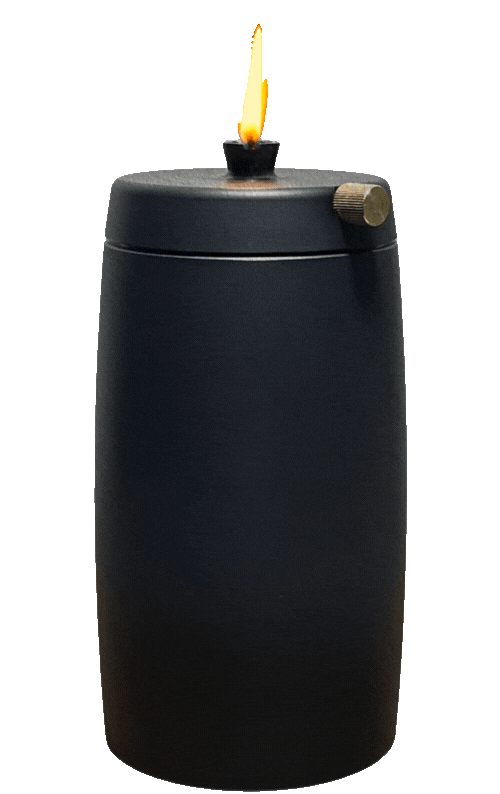 Refillable Memorial Candle ETERNA LUMINA, matt black, basic.