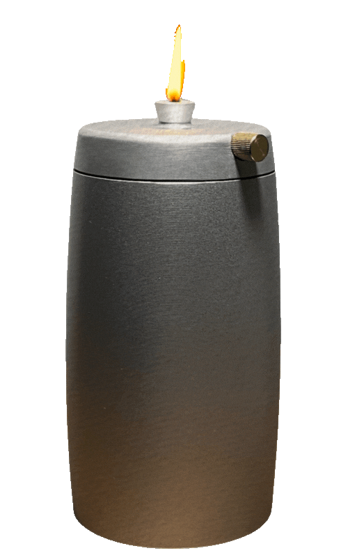 Refillable Memorial Candle ETERNA LUMINA, matt silver, basic